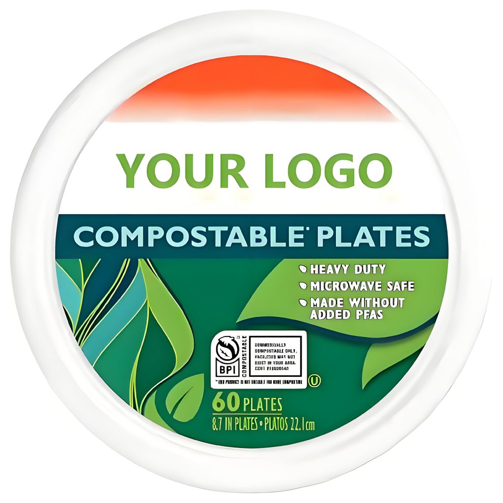 Compostable Plates Customized Logo