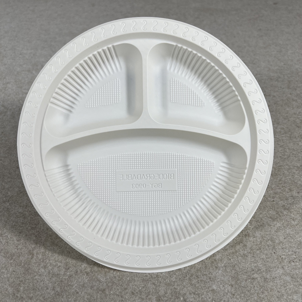 Cornstarch Compartment Disposable Plates