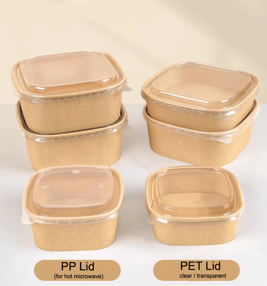 square paper bowls with lids