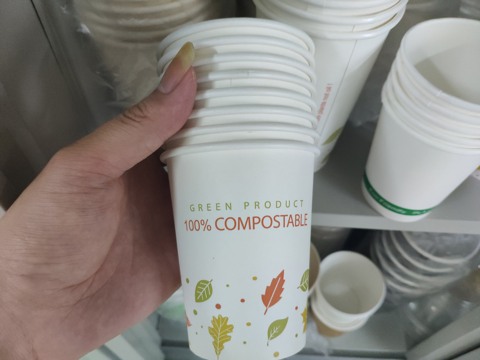 100% compostable paper cups