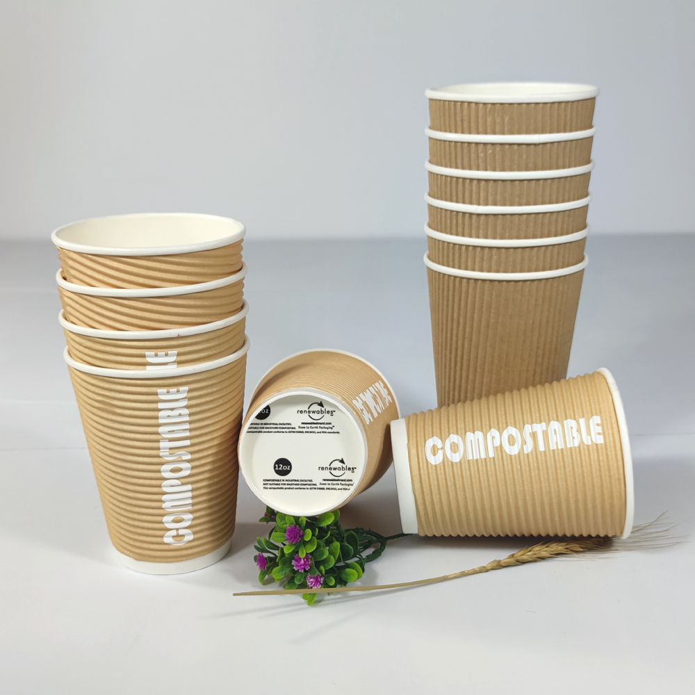 PLA coated compostable paper cups